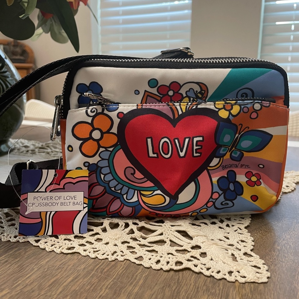 Brighton Power of Love crossbody/belt bag. NWT Excellent condition.